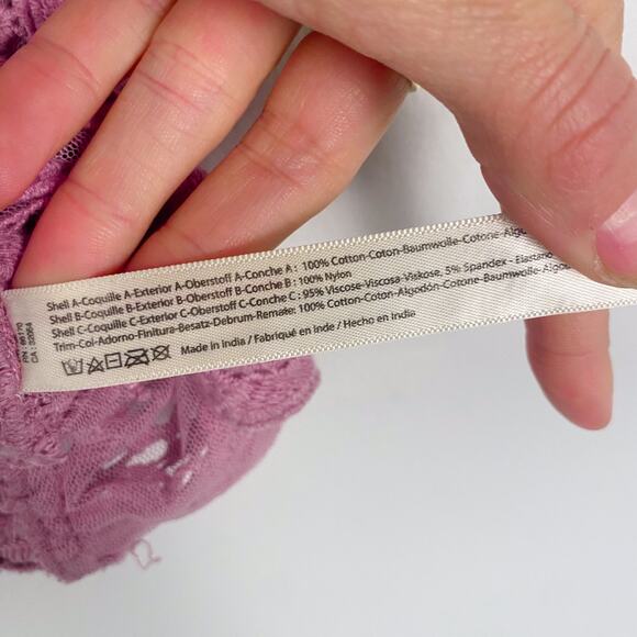 Free People One Lace Bralette in Pink Small - Picture 5 of 5